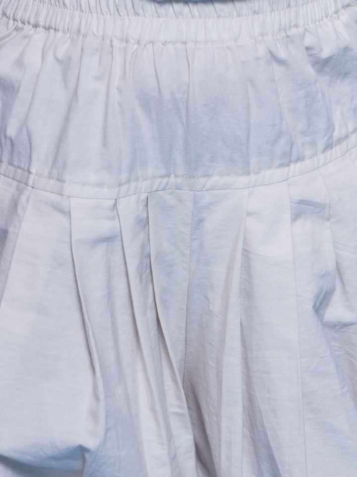 Chand Sitare Kurta with Dhoti Salwar & Dupatta - Cream | SHOBITAM