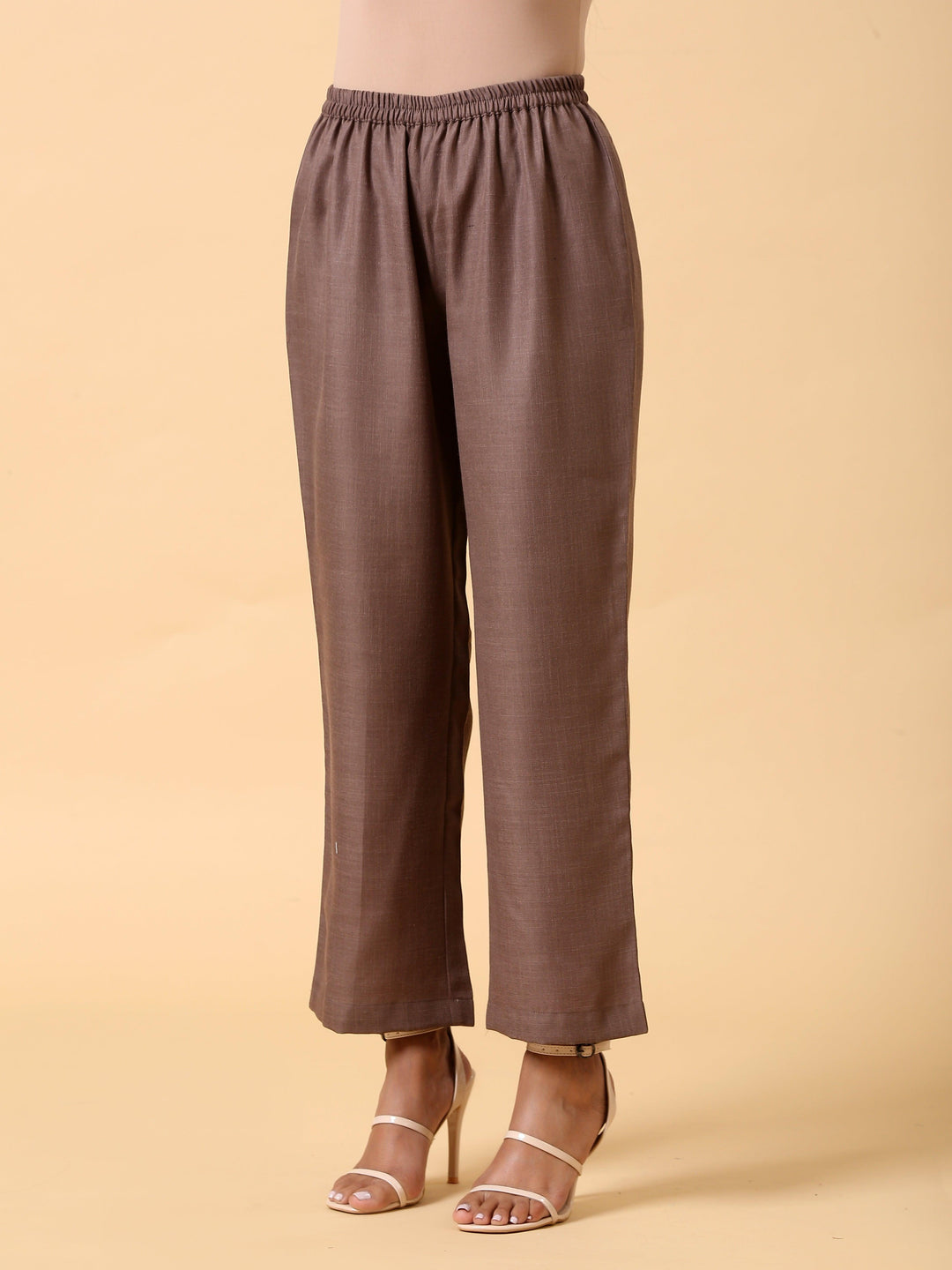 Cotton Linen Rust Red Kurta Pant Set | SHOBITAM
