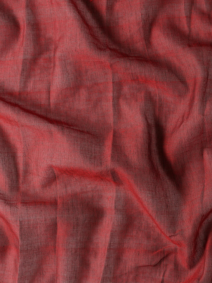 Maroon Navy Sequins Cotton Saree | SHOBITAM