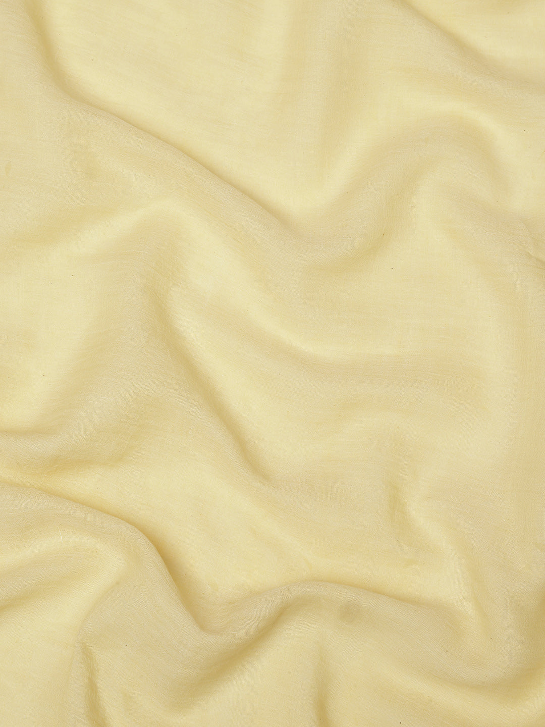 Yellow Cream Colour Block Cotton Saree with pompoms