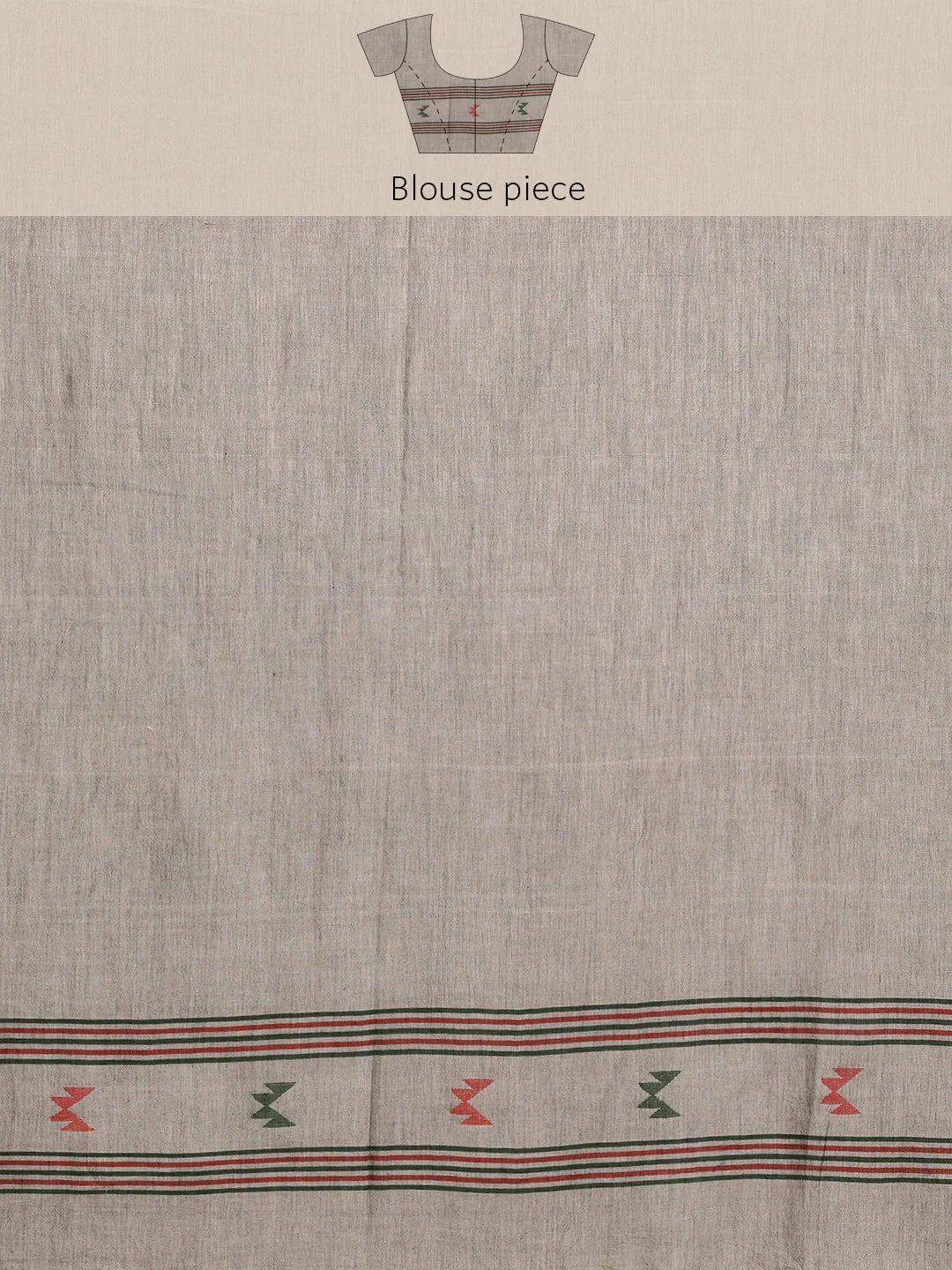 Gray Handloom Jamdani Cotton Saree