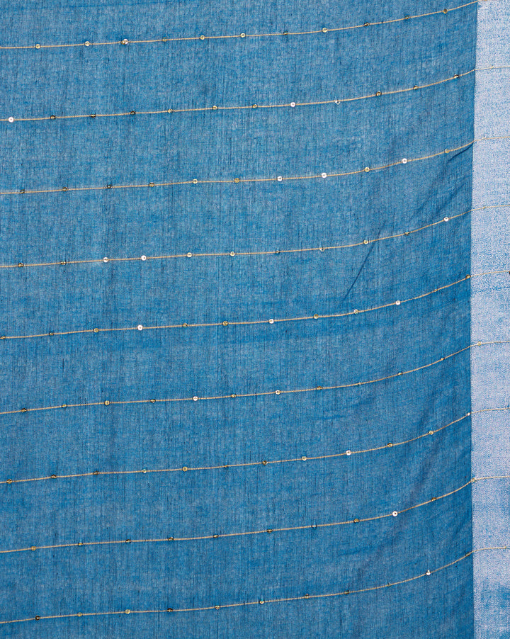 Handloom Sequins Cotton Saree | SHOBITAM