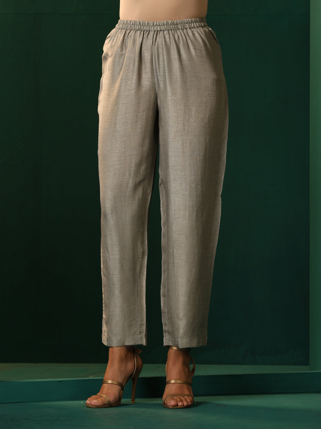Blue Silk Angrakha Kurta Pant Set  | SHOBITAM