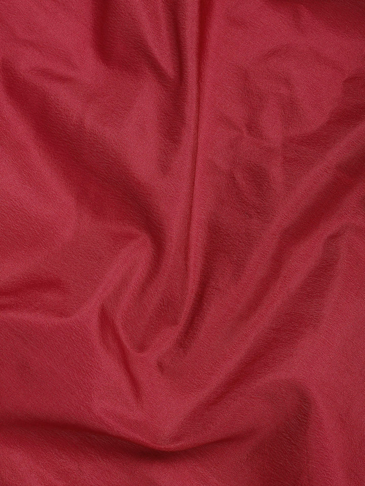 Red Bird Design Artsilk Kantha Saree with Blouse piece