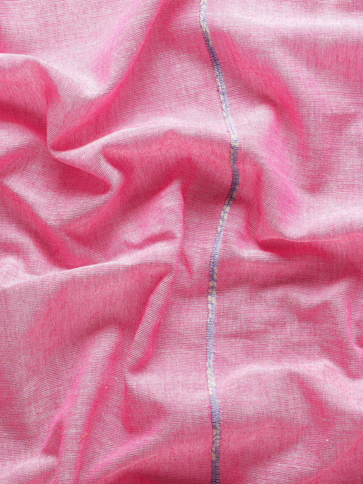 Pink Khesh Weave Pure Cotton saree | SHOBITAM