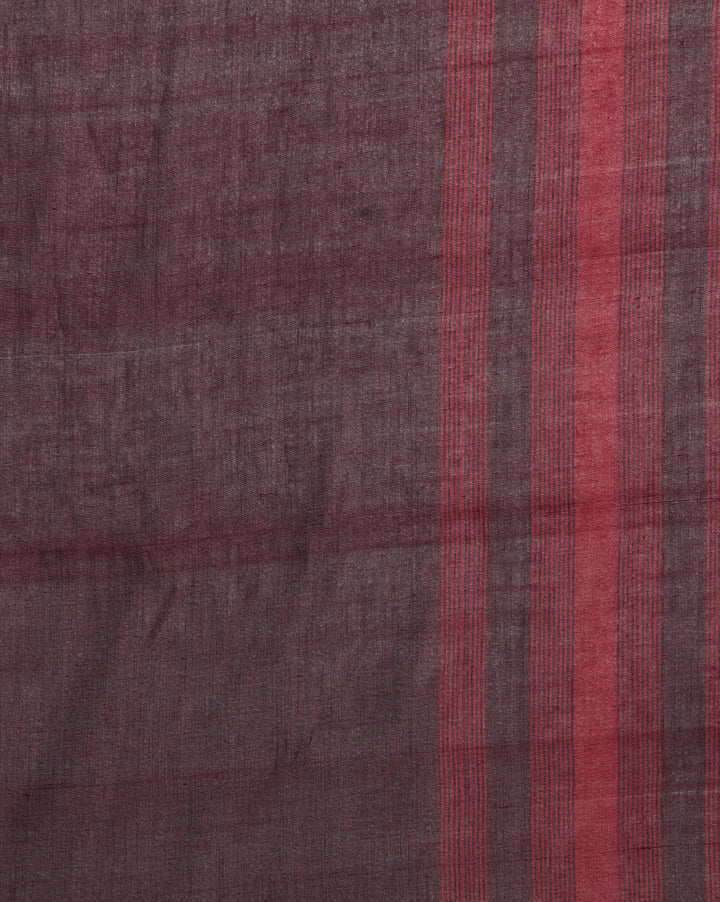 MidNight Plum Handloom Cotton Baluchari Saree