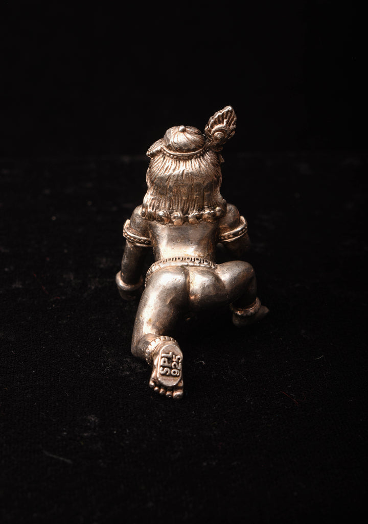 Silver Antique Finish ⁠Laddu Gopal Ldol