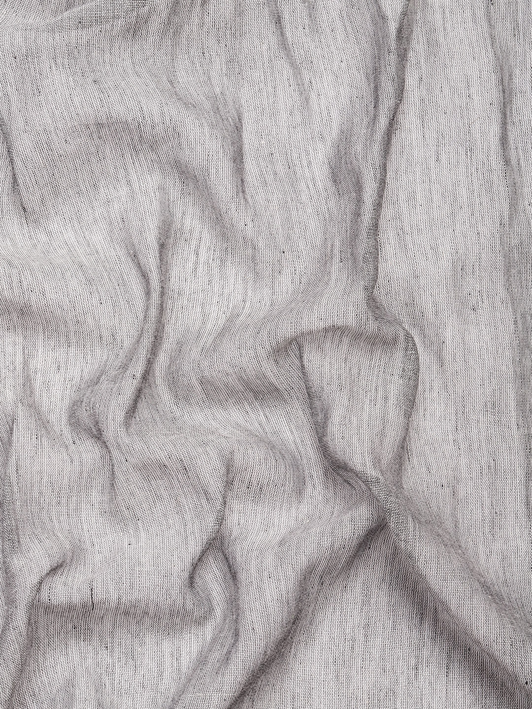 Handloom Grey Purple Cotton Kantha Saree