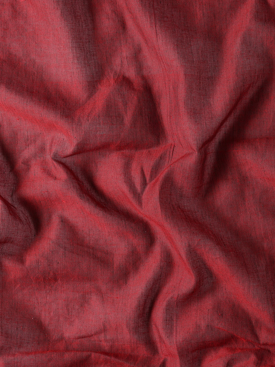 Red Black Sequins Cotton Handloom Saree | SHOBITAM