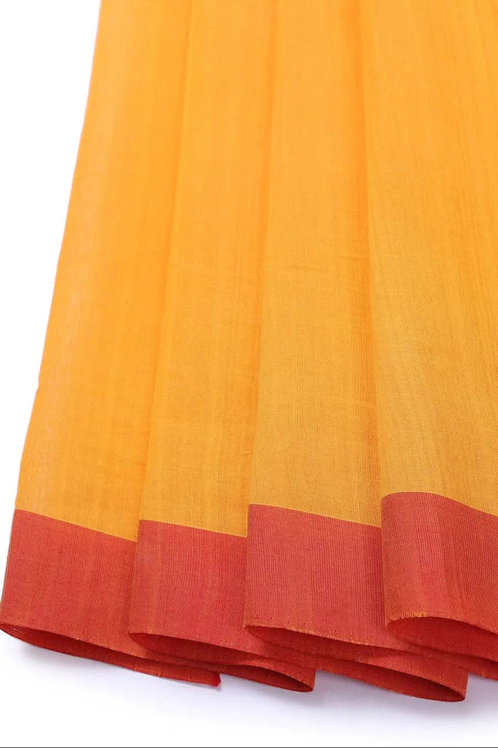 White Handloom Cotton Saree | SHOBITAM