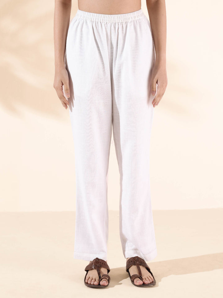 White Cotton Shirt Co-ord Set | SHOBITAM
