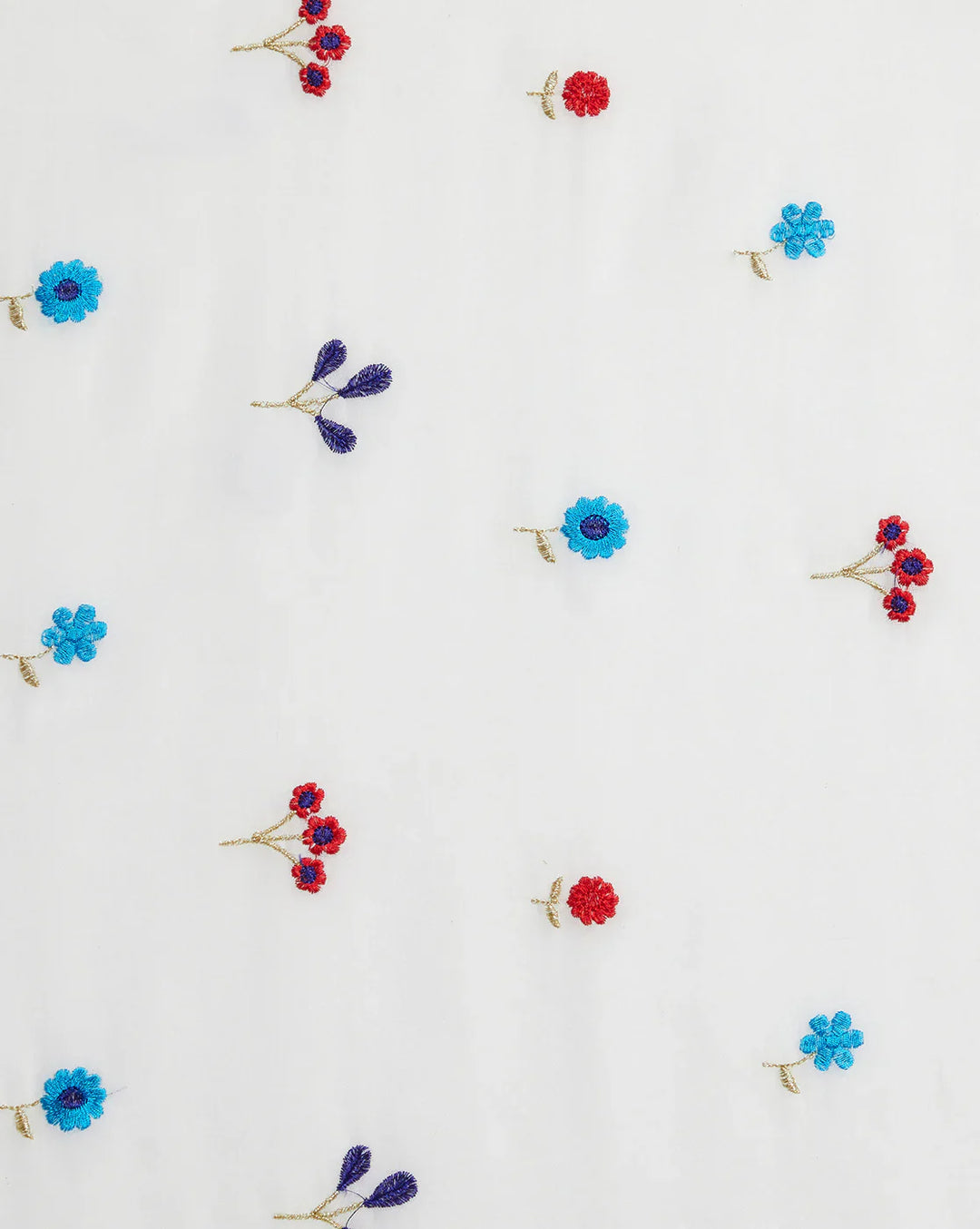 White Floral Cotton Saree