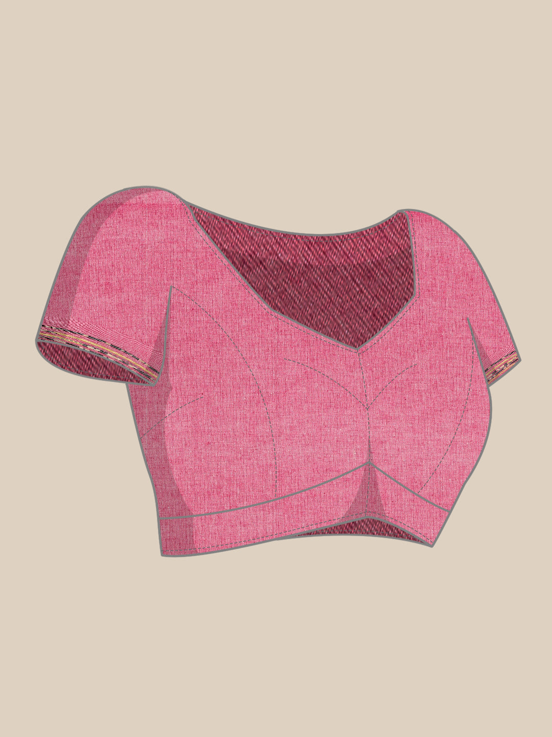 Pink Khesh Weave Pure Cotton saree