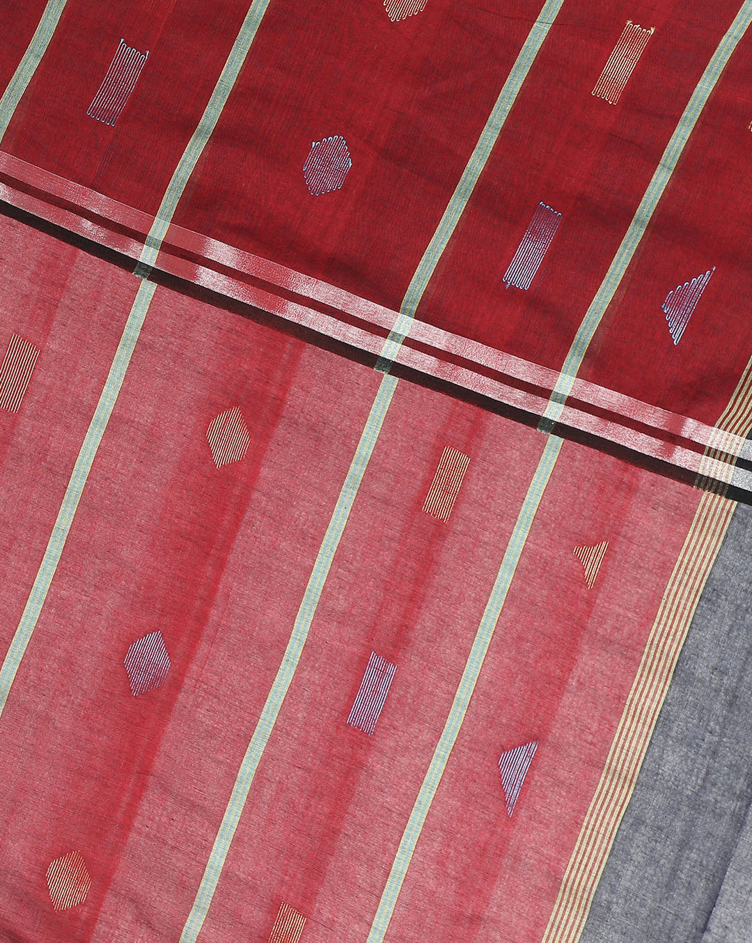 Handloom Jamdani Cotton Saree | SHOBITAM