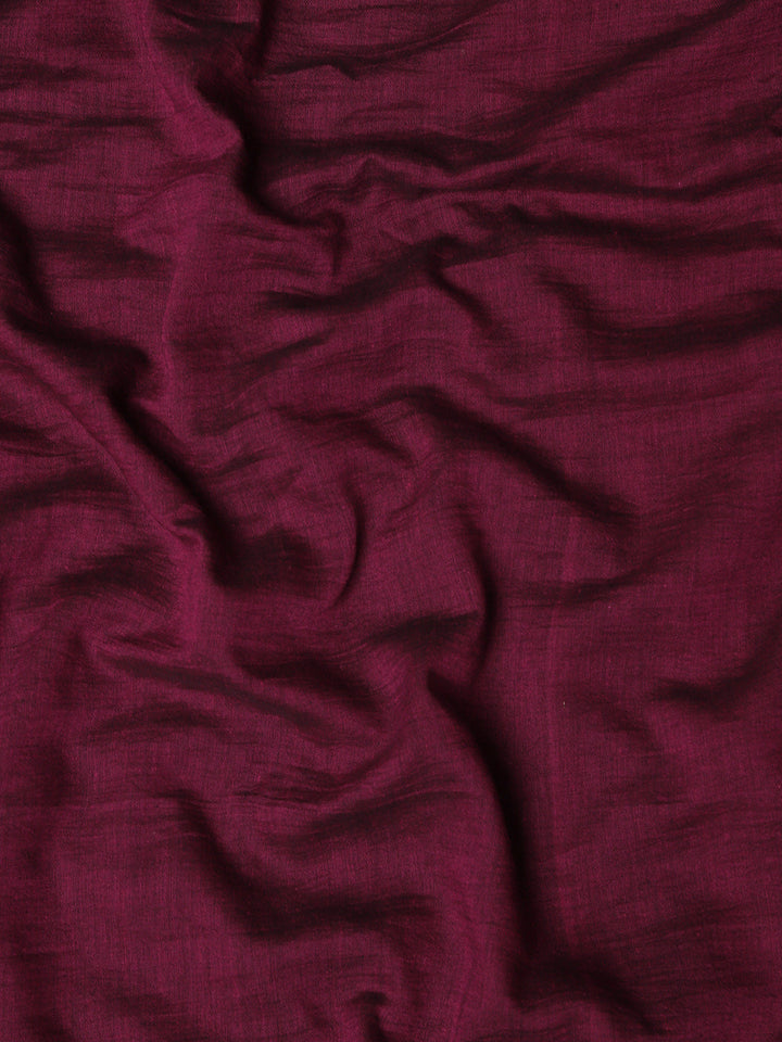 Colour block Cotton Saree with pompoms