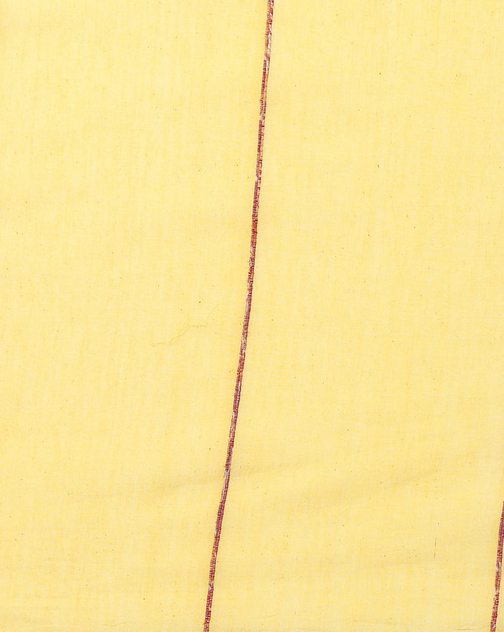 Yellow Green Ajrak Print Khesh Saree with Blouse piece | SHOBITAM