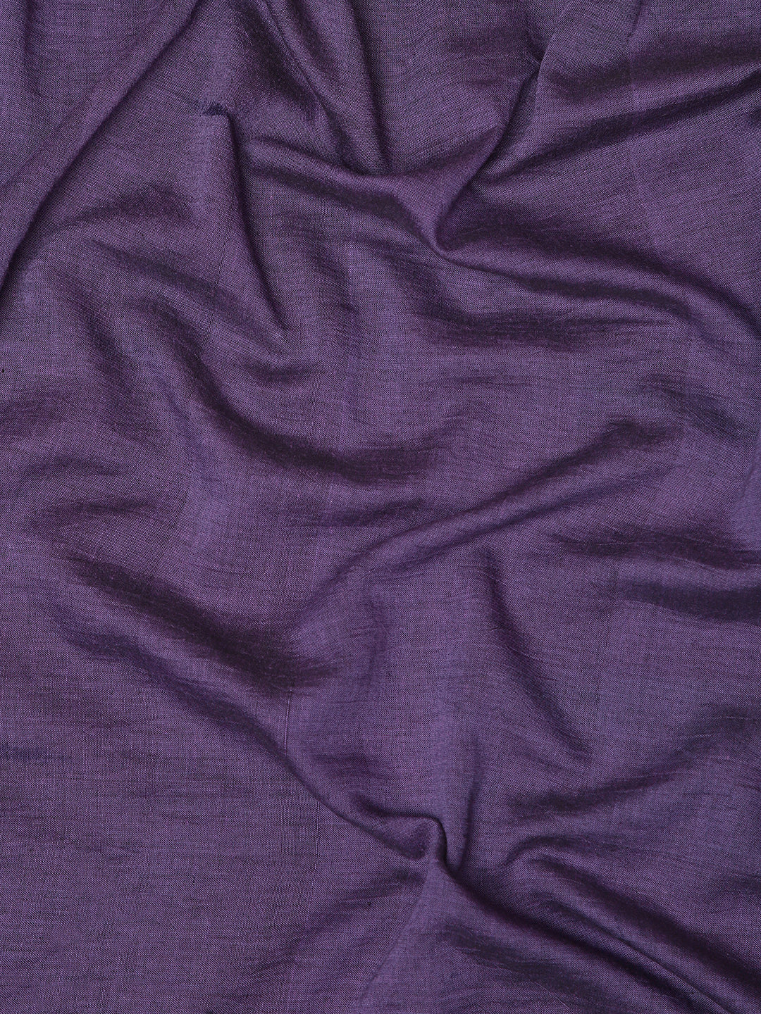 Purple Green Colour Block Cotton Saree with pompoms