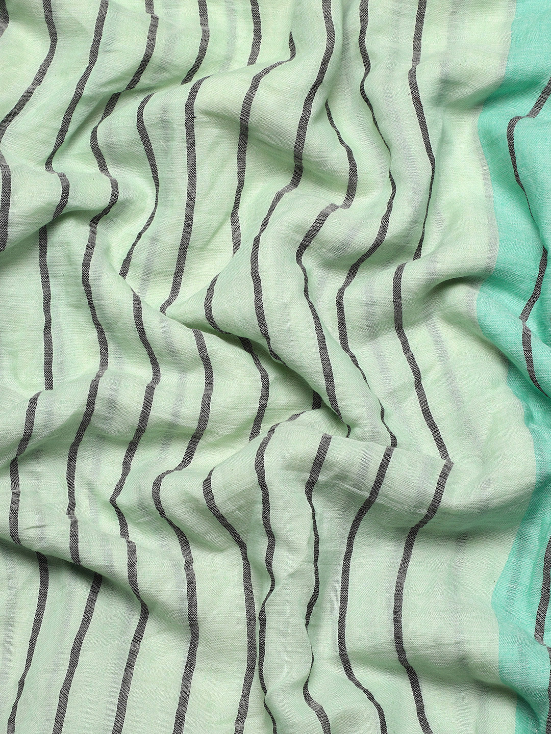 Handwoven Cotton Saree with pompoms | SHOBITAM