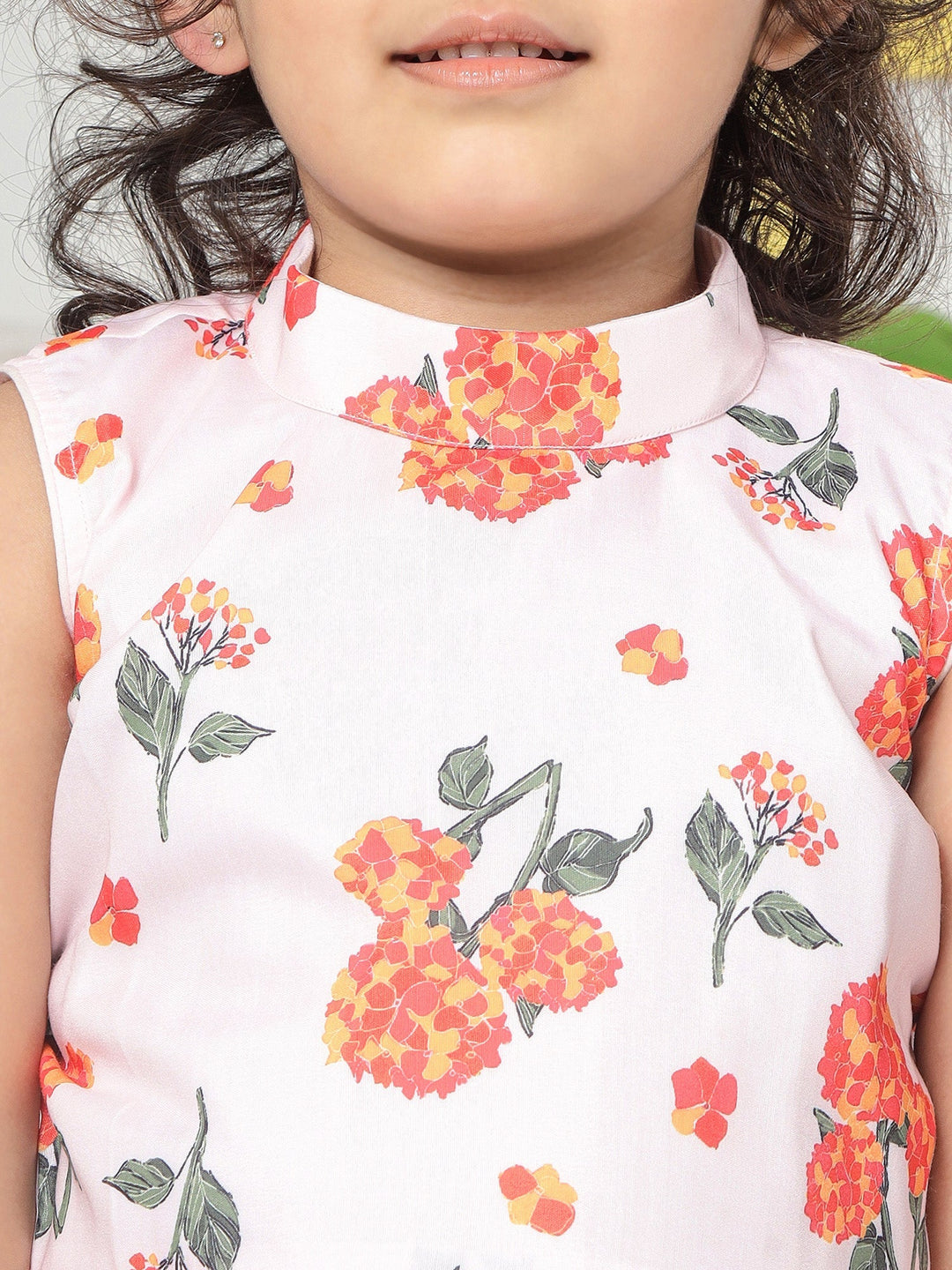 Pink Salt Floral Ready to Wear Saree with Stitched Blouse set | SHOBITAM