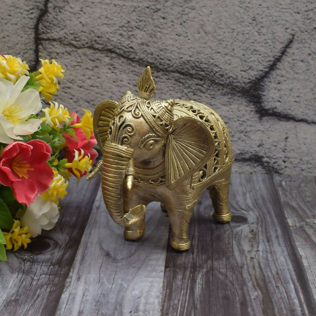 DHOKRA ARTS ELEPHANT 5*5*3 | SHOBITAM