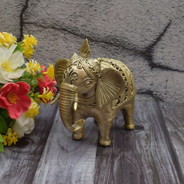 DHOKRA ARTS ELEPHANT 5*5*3 | SHOBITAM