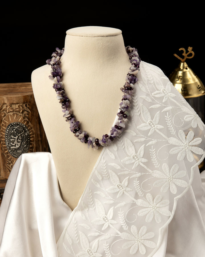 Lavender – Natural Amethyst & Crystal Mala | SHOBITAM