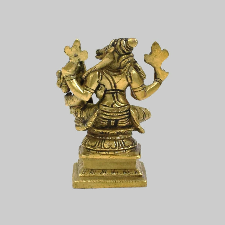 BRASS VARAHA WITH LAKSHMI IDOL 5*3*3 | SHOBITAM