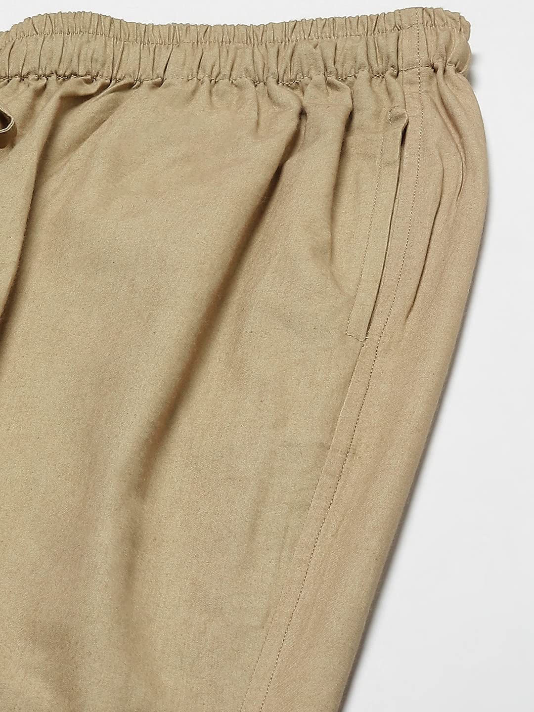 Men Khaki Solid Pyjamas, two side pockets  | SHOBITAM