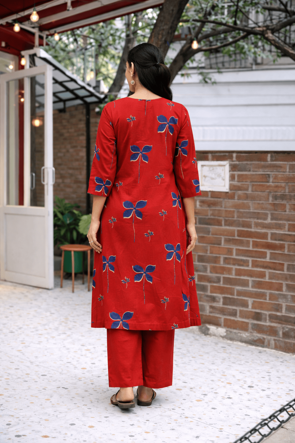 CRANBERRY Cotton Red Kurta Set Of 2
