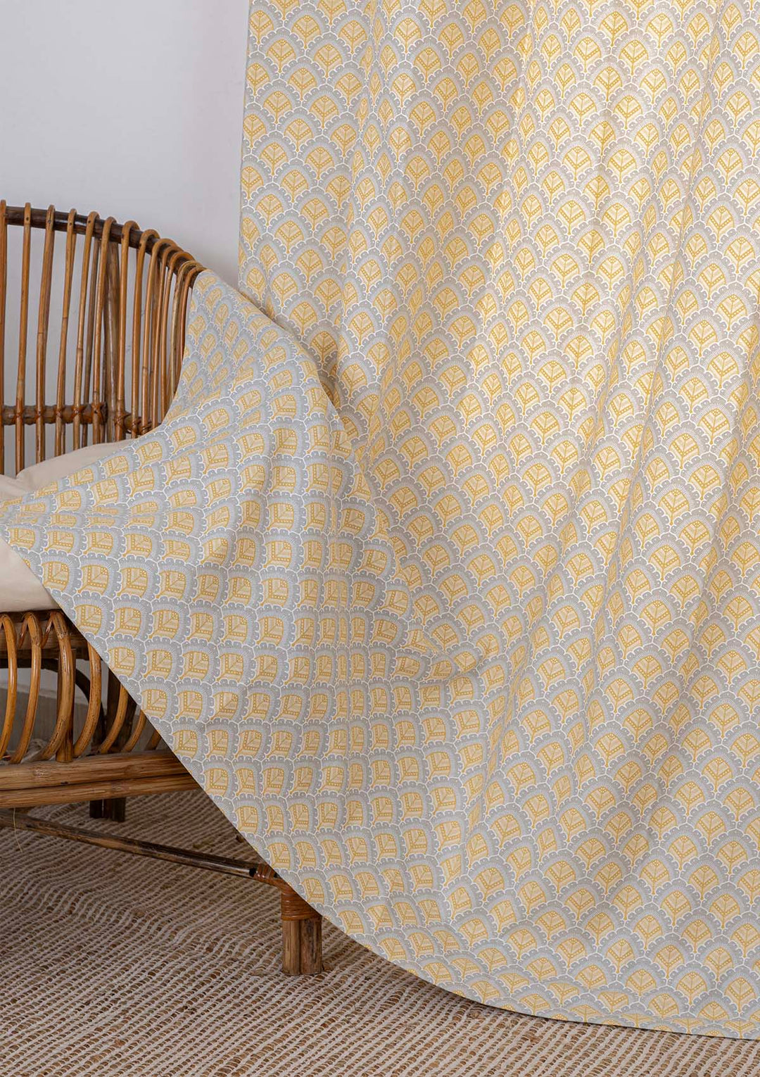 Pakkshi 100% Cotton Printed Curtain for living room & bedroom - Light Reduction - Multicolor - Single Piece | SHOBITAM