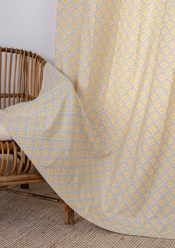 Pakkshi 100% Cotton Printed Curtain for living room & bedroom - Light Reduction - Multicolor - Single Piece | SHOBITAM