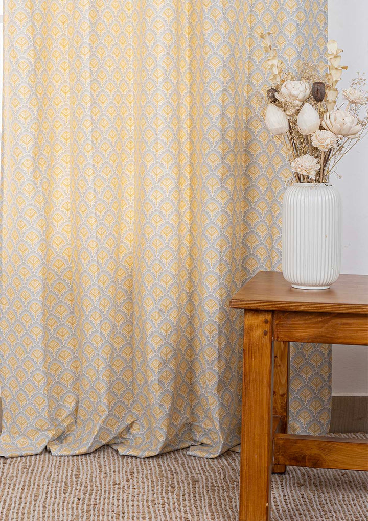 Pakkshi 100% Cotton Printed Curtain for living room & bedroom - Light Reduction - Multicolor - Single Piece | SHOBITAM
