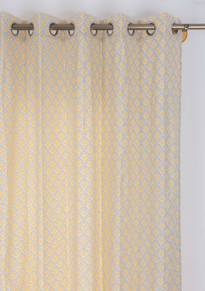 Pakkshi 100% Cotton Printed Curtain for living room & bedroom - Light Reduction - Multicolor - Single Piece | SHOBITAM