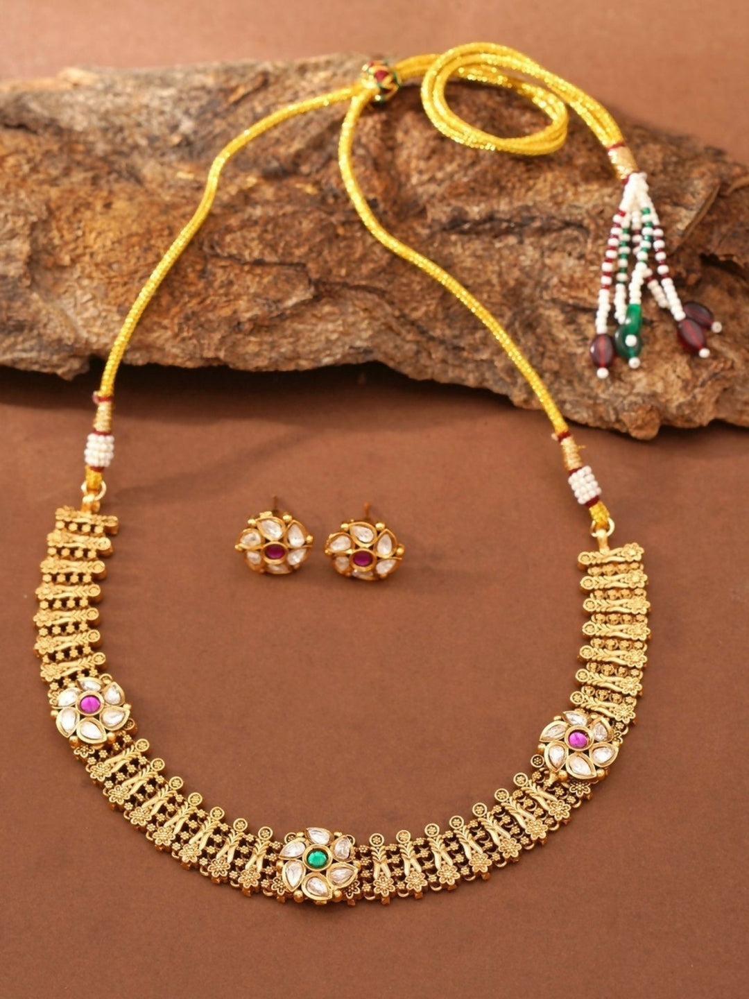 Premium designer choker necklace Set | SHOBITAM