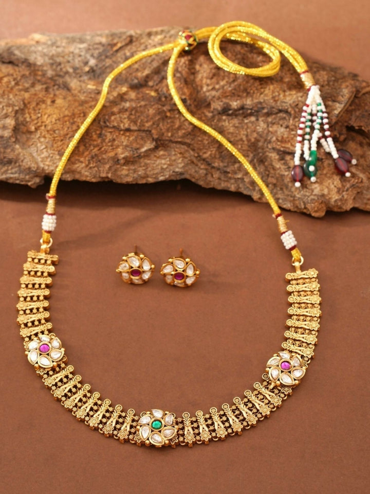 Premium designer choker necklace Set | SHOBITAM