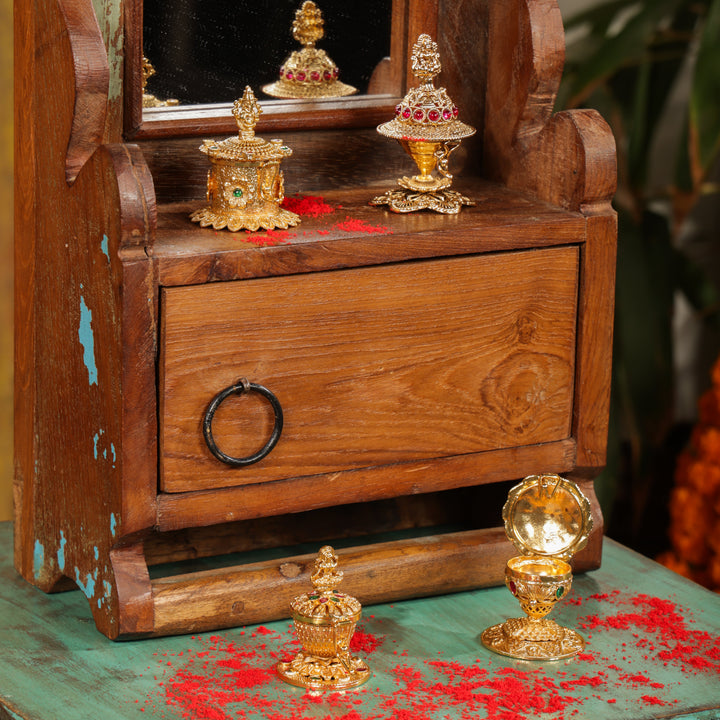 Kalash Kemp Kumkum Box | SHOBITAM