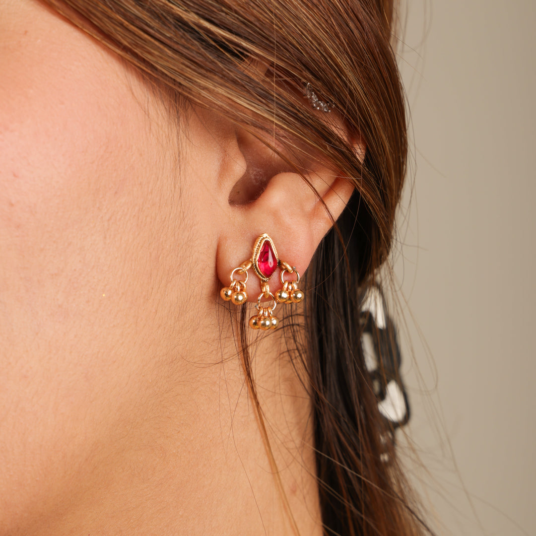 Gajal Minimal kundan necklace | SHOBITAM