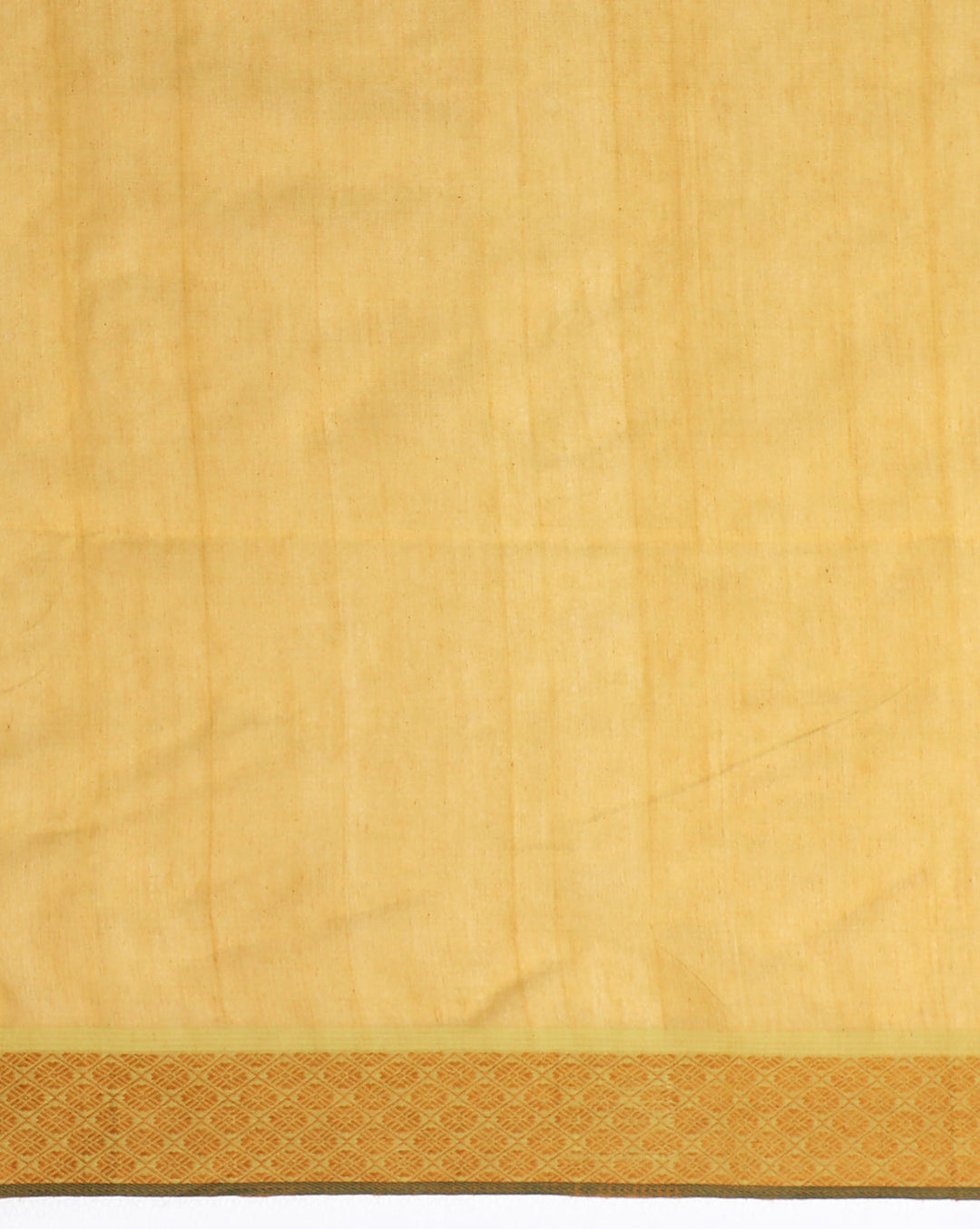Lime green Golden Jacquard Cotton Saree | SHOBITAM