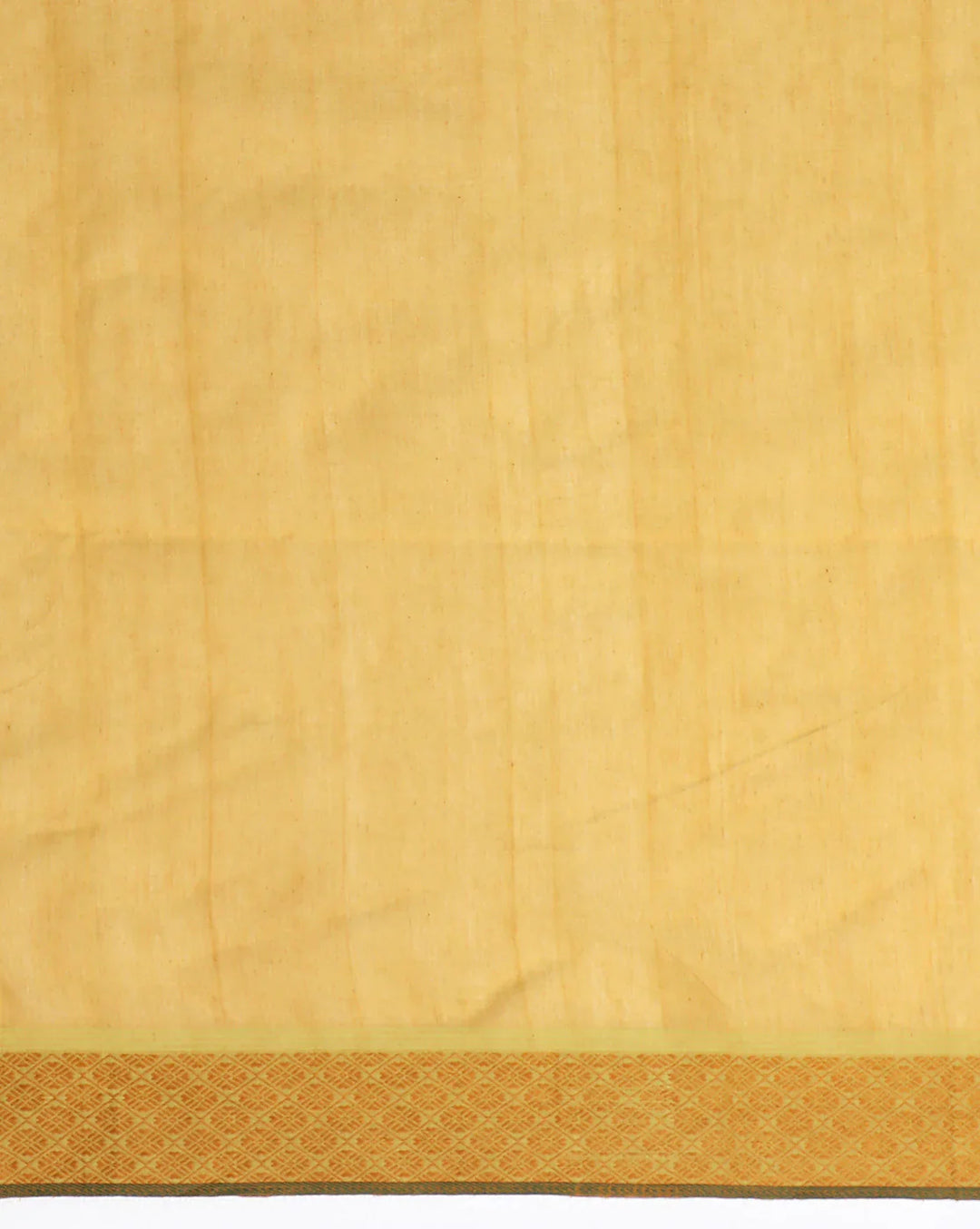 Lime green Golden Jacquard Cotton Saree