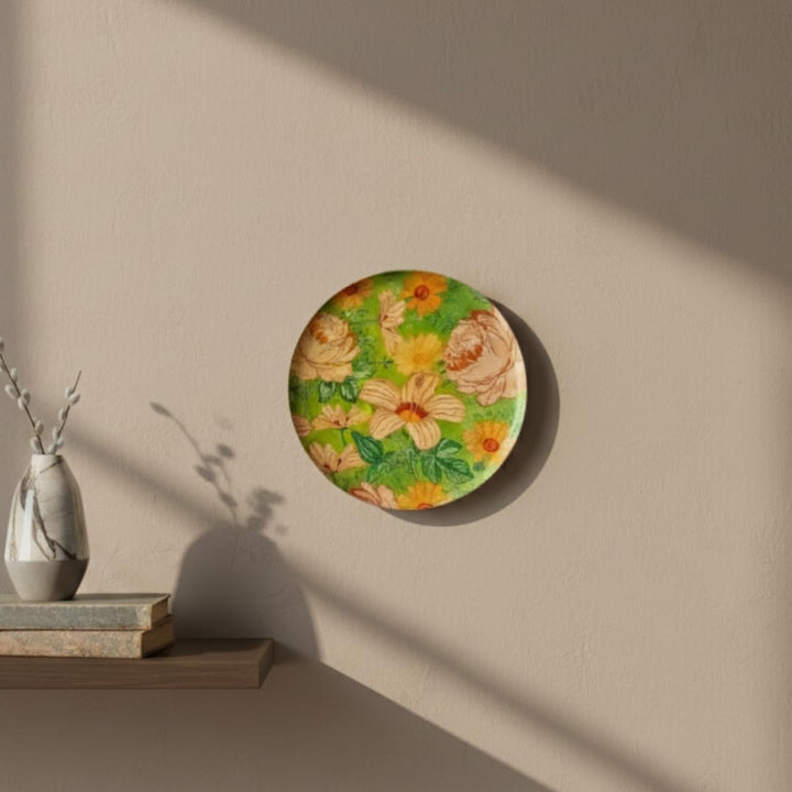 Pastel Blooms Wall Plates-Set of 5