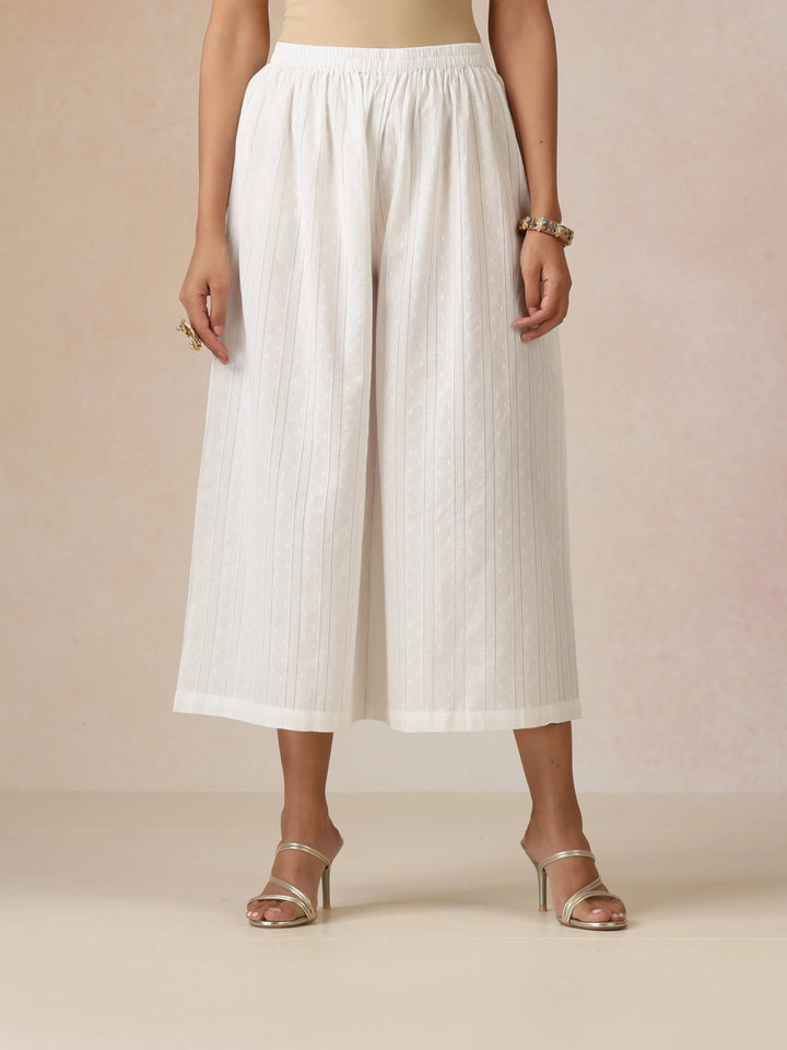 White Dobby Kurta Set | SHOBITAM
