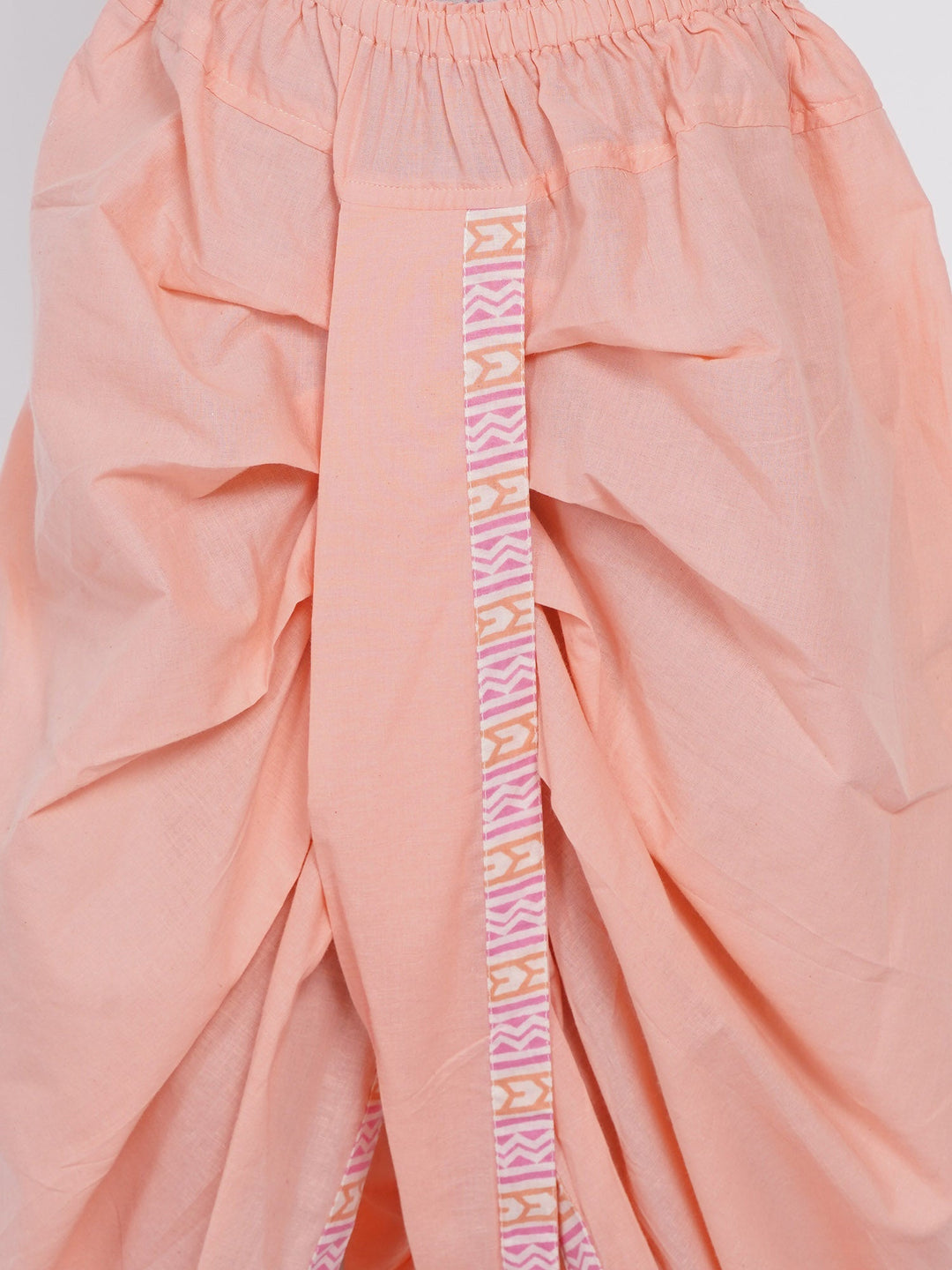 Boys Marwadi Angrakha with Dhoti - Peach  | SHOBITAM