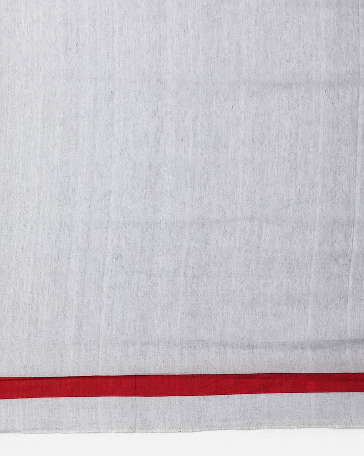 Handloom Solid Cotton Saree with Blouse Piece | SHOBITAM