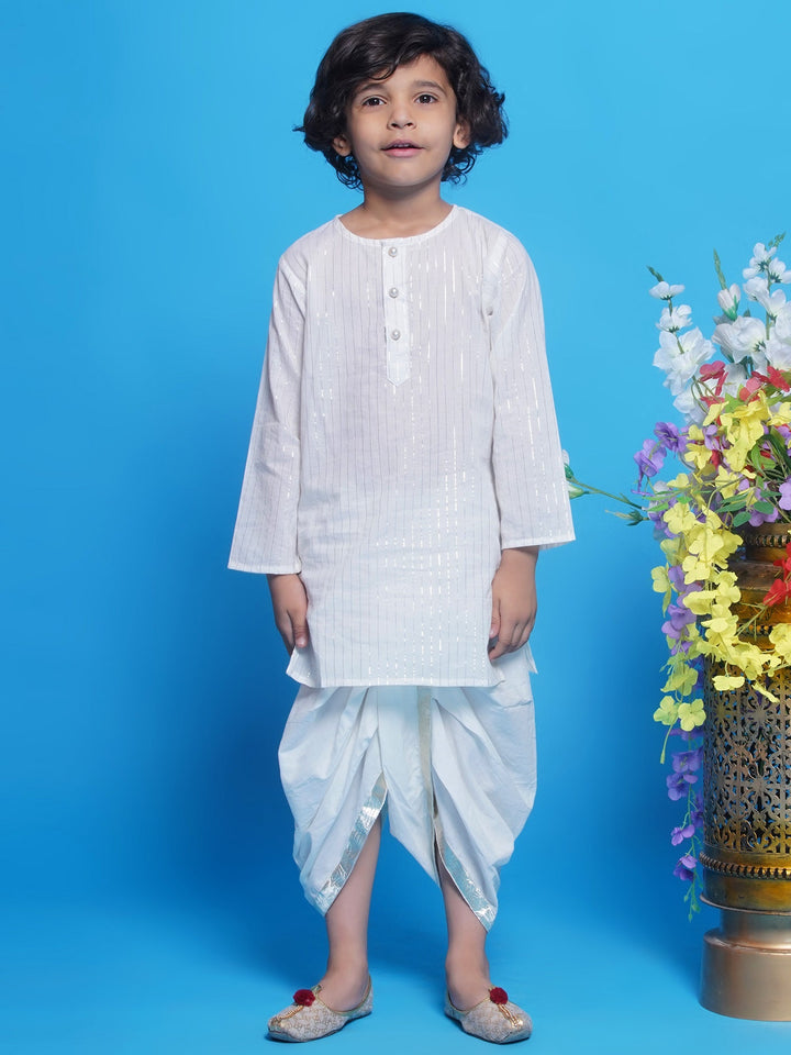 Cream Embroidered Nehru Jacket Set | SHOBITAM
