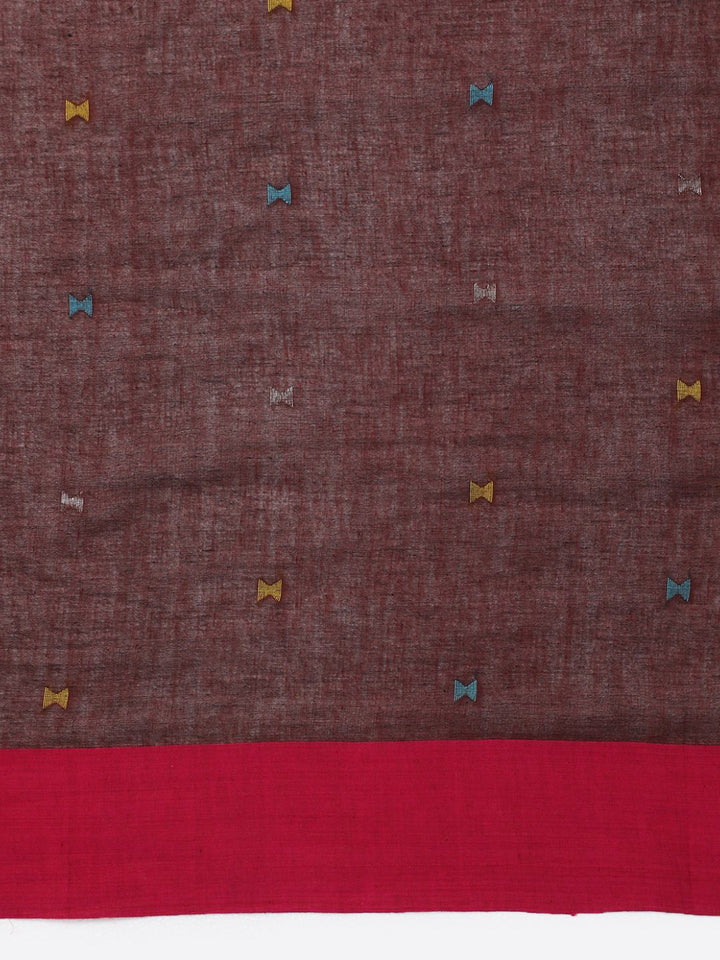 Handloom Jamdani Cotton Saree With Blouse Piece | SHOBITAM
