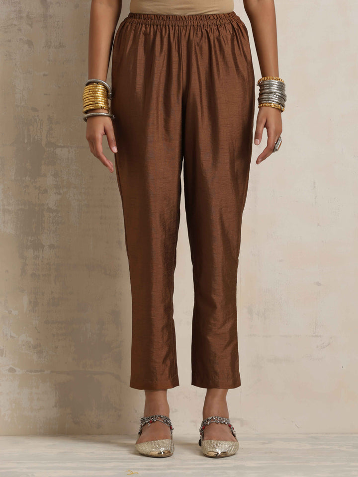 Brown Silk Kurta Set | SHOBITAM