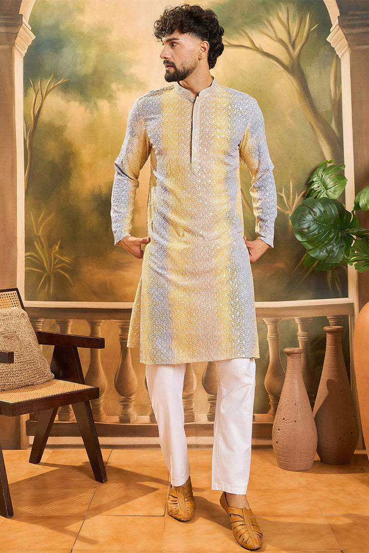 Multi Viscose Rayon Solid Embroidered Straight Kurta | SHOBITAM