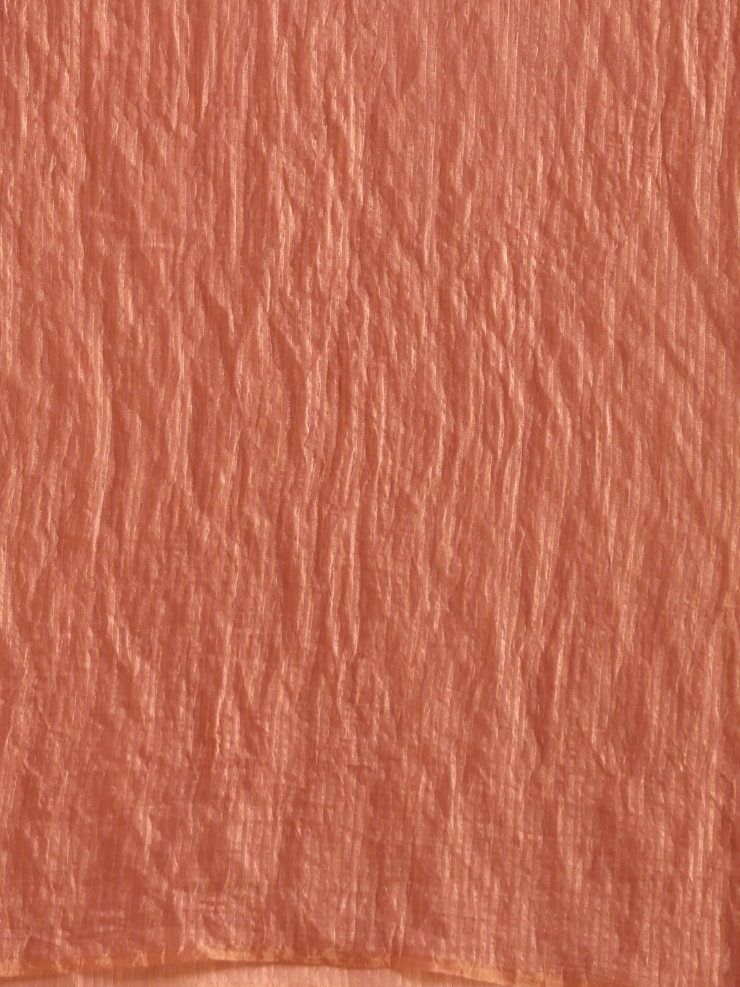 Peach Copper Tissue Saree With Unstitched Blouse | SHOBITAM