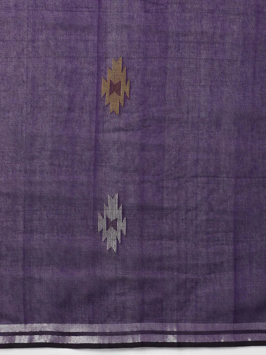 Voilet Handloom Jamdani Cotton Saree