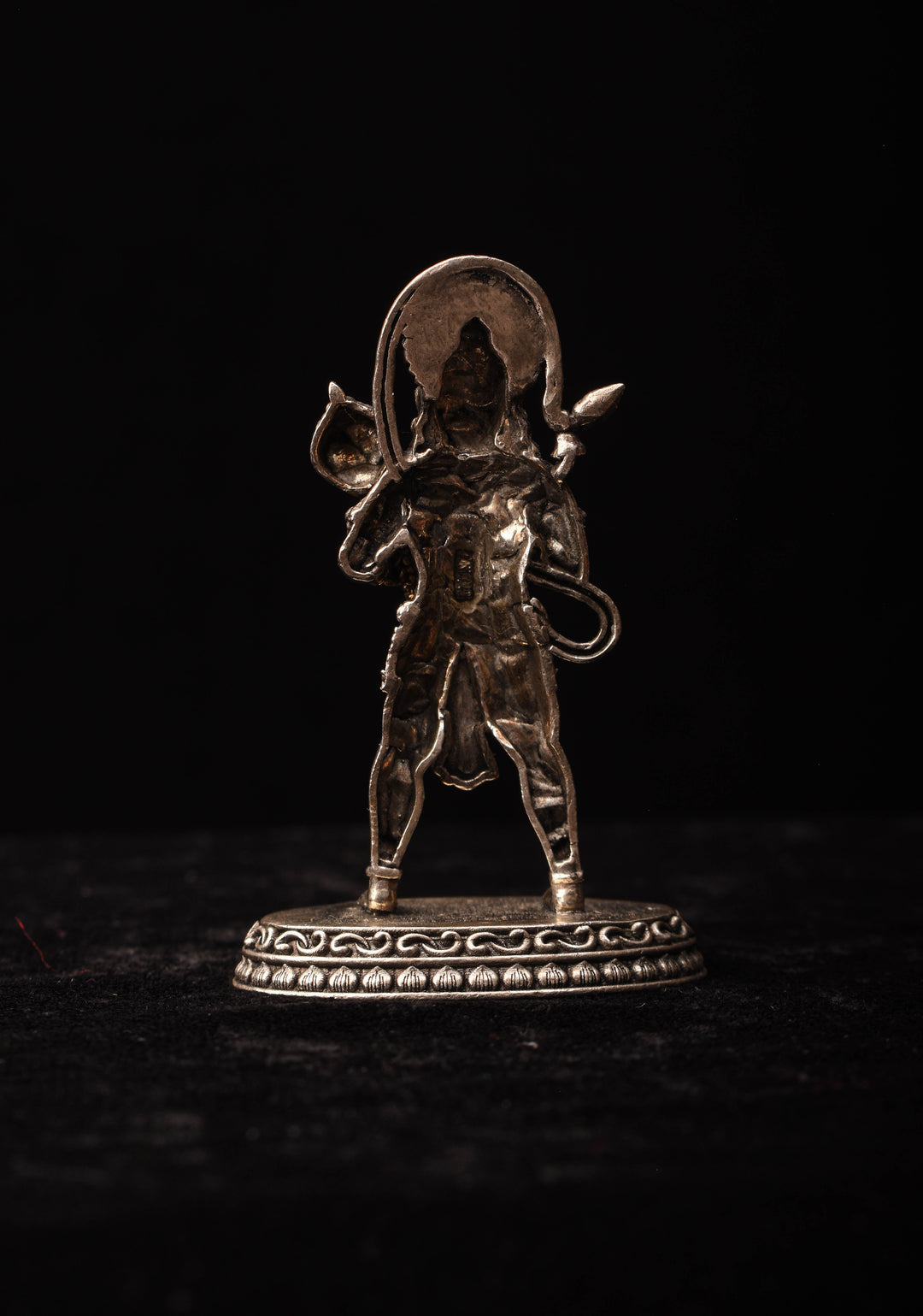 Pure 92.5 silver antique finish Hanuman 2D Idol 2.25"